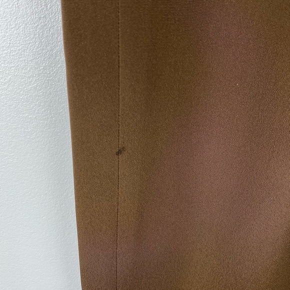 Vintage High Rise Salvatore Ferragamo 100% Silk Caramel - Picture 8 of 9